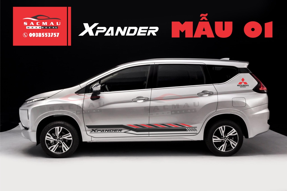 Tem dán xe Mitsubishi Xpander  tem dán trang trí xpander cực đẹp