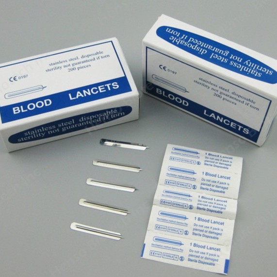 Loại 1 Sắc Bén Kim Chích Mụn Lancets Hộp 200 Chiếc