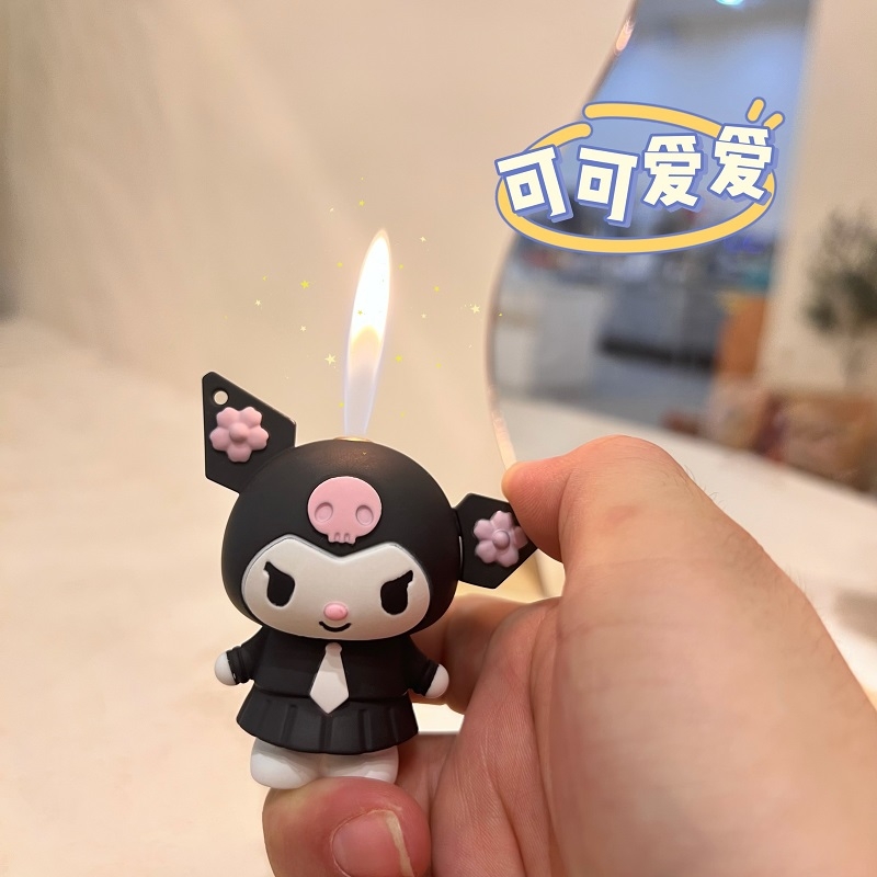 Bật lửa zippo quẹt hình kuromi kèm dây chuyền  quà tặng sinh nhật quà tặng cho nam quà tặng cho nữ quà tặng cho người yêu quà valentine
