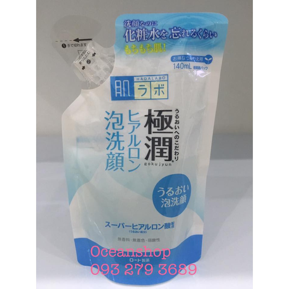Túi Refill Sữa Rửa Mặt Tạo Bọt Màu Trắng Hada Labo Cho Mọi Loại Da 140Ml Chiết Xuất Từ Các Thành Phần Tự Nhiên Và Lành Tính Đảm Bảo An Toàn Cho Người Sử Dụng