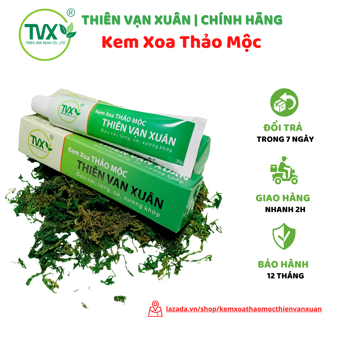 [Hcm]Kem Xoa Thảo Mộc - Thiên Vạn Xuân - Kem Xoa Bóp Thảo Mộc Đau Nhức Thiên Vạn Xuân.