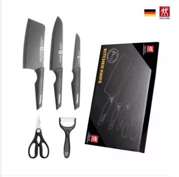 Bộ dao Zwilling dao đen Nhà Bếp Bộ năm mảnh dao cắt trái cây gia dụng dao nhà bếp dao thép không gỉ