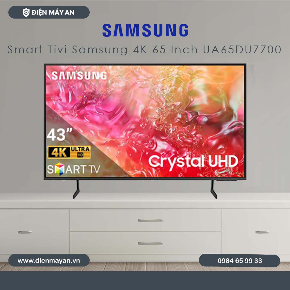 Smart Tivi Samsung 4K 65 Inch 65DU7700 [Hàng Chính Hãng]