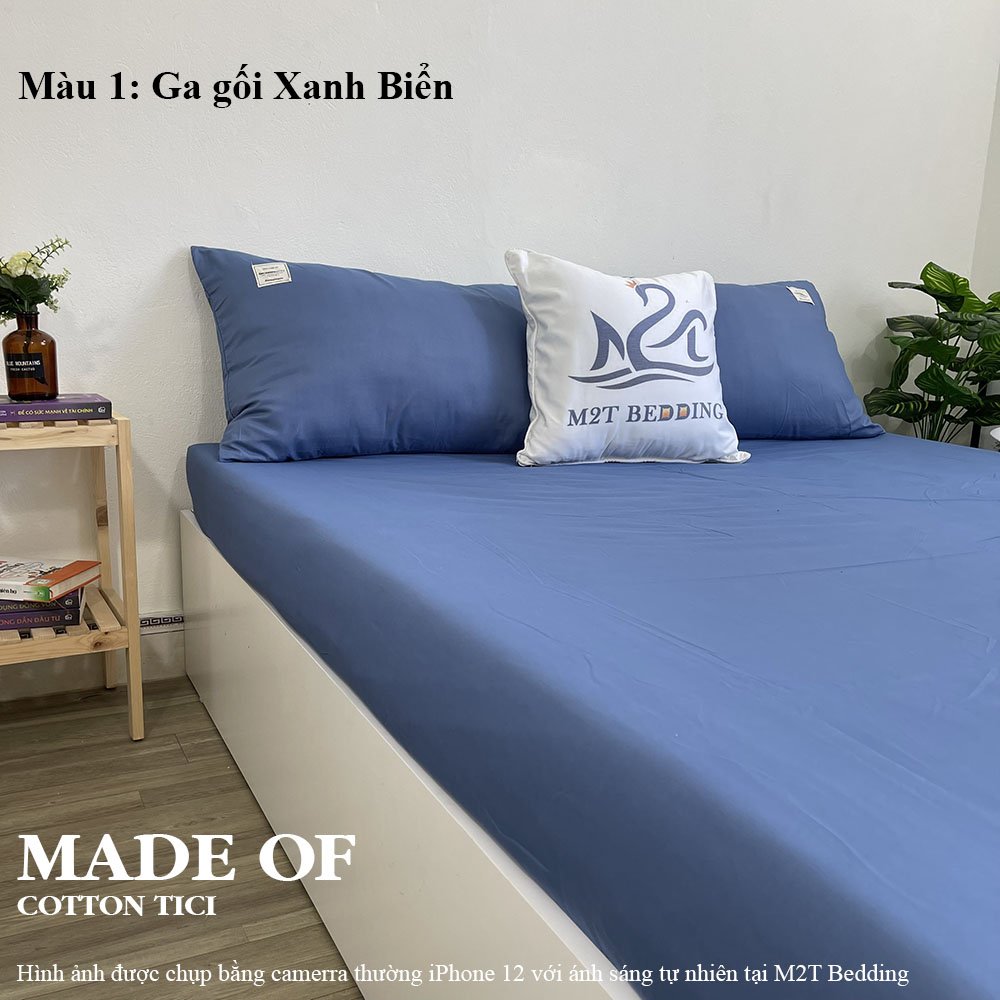 Bộ ga giường và vỏ gối Cotton Tici M2T Bedding - ga giường và 2 vỏ gối - miễn phí bo chun drap nệm đ