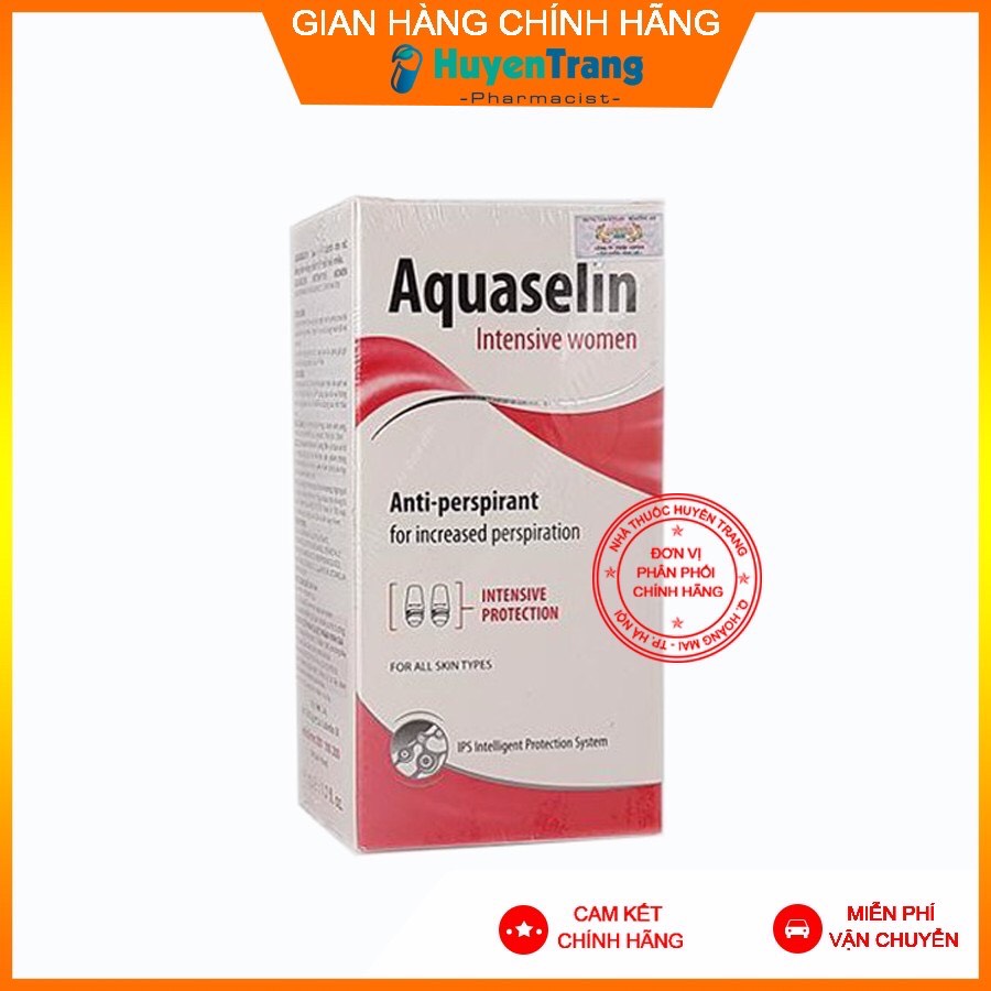 ✔️️️[Tặng Mặt Nạ Hàn Quốc] Aquaselin Intensive Women – Lăn Nách Nữ Loại Mạnh (Mồ Hôi Nhiều)