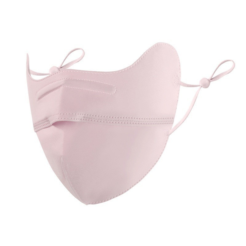 Khẩu trang chống tia UV khẩu trang vải không dệt chống nắng che gò má UPF50+ màu pastel thời trang -