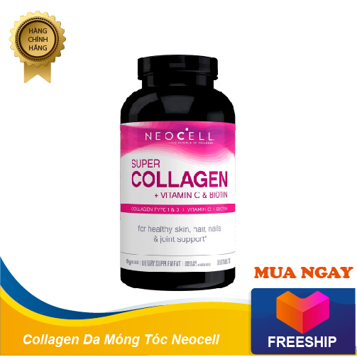 Viên uống bổ sung Collagen da móng tóc Neocell Super Collagen+C 360 viên