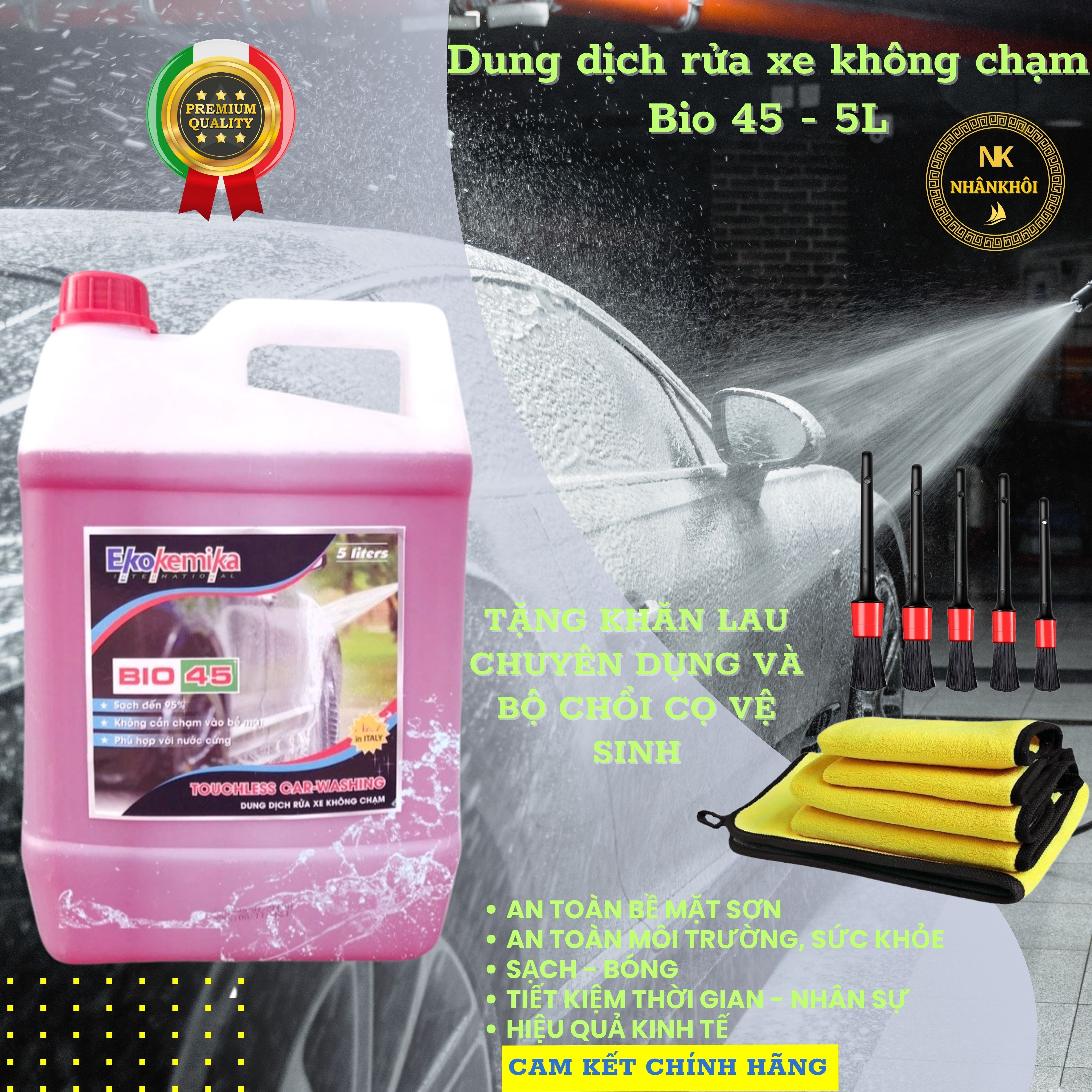 Bio 45 - Dung dịch rửa xe không chạm - Nước rửa xe bọt tuyết - Ekokemika