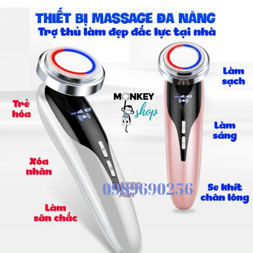 Máy Massage Mặt Cầm Tay Nâng Cơ Đẩy Tinh Chất - Hút Sắc Tố Melamin - Giúp Da Săn Chắc