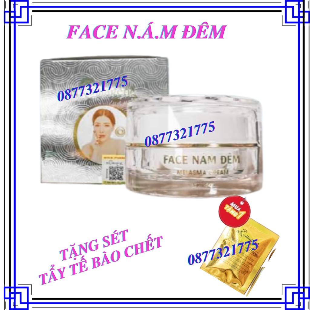 Kem N.á.m (Đêm) N.collagen. Khối Lượng 25G. Tặng Kèm Tầy Tế Bào Chết