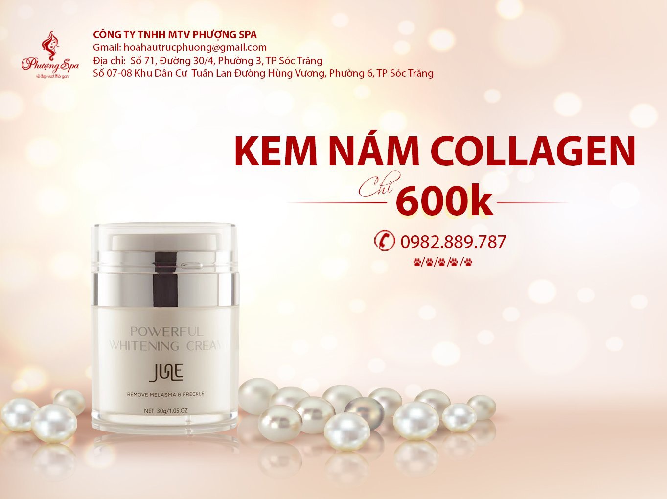 Kem Trắng Da Collagen Khắc Tinh Của Nám June - Khuyến Mãi Mua 1 Tặng 1 Mừng Quốc Khánh