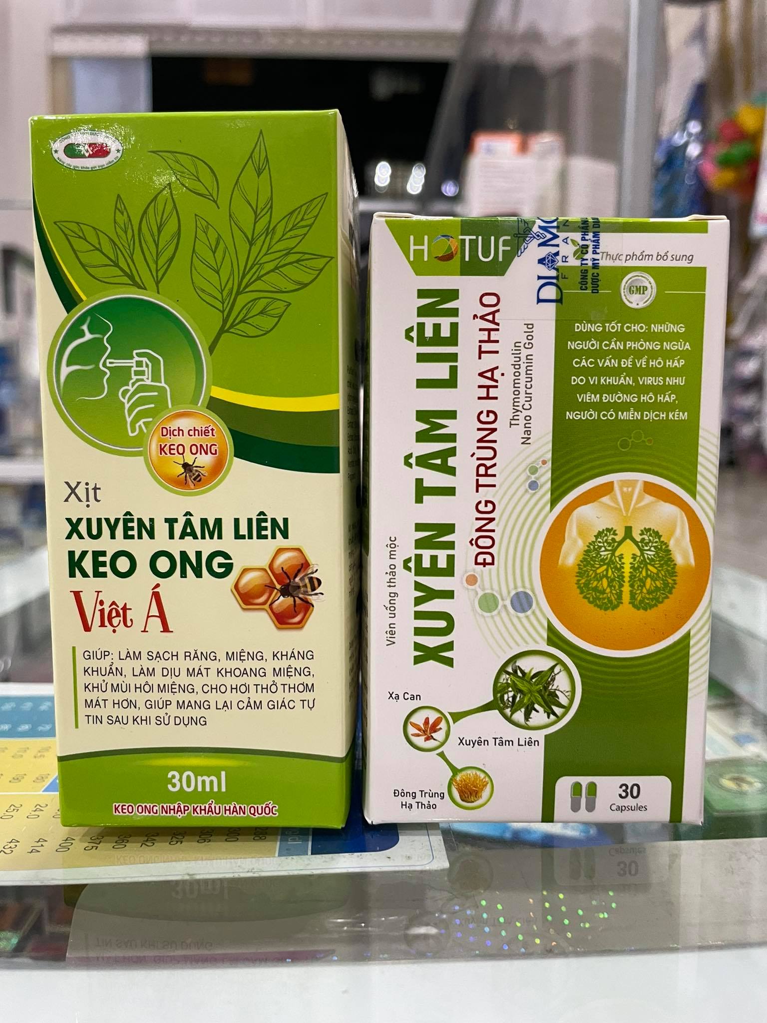 [XUYÊN TÂM LIÊN] COMBO XỊT HỌNG VÀ VIÊN UỐNG XUYÊN TÂM LIÊN KEO ONG - NÂNG CAO HỆ MIỄN DỊCH VÀ RĂNG MIỆNG NGĂN NGỪA VIRUS VÀ VI KHUẨN