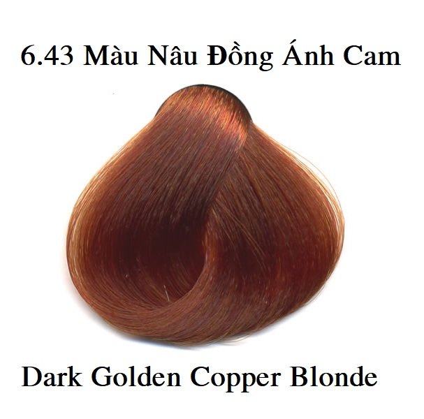 Thuốc Nhuộm Tóc Màu Nâu Đồng Trầm Ánh Cam Dark Golden Copper 6/43