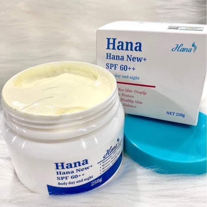 [HCM][HÀNG CHÍNH HÃNG-Date 2024] KEM DƯỠNG BODY HANA NEW+ SPF 60++ 250gr SIÊU TRẮNG DƯỠNG