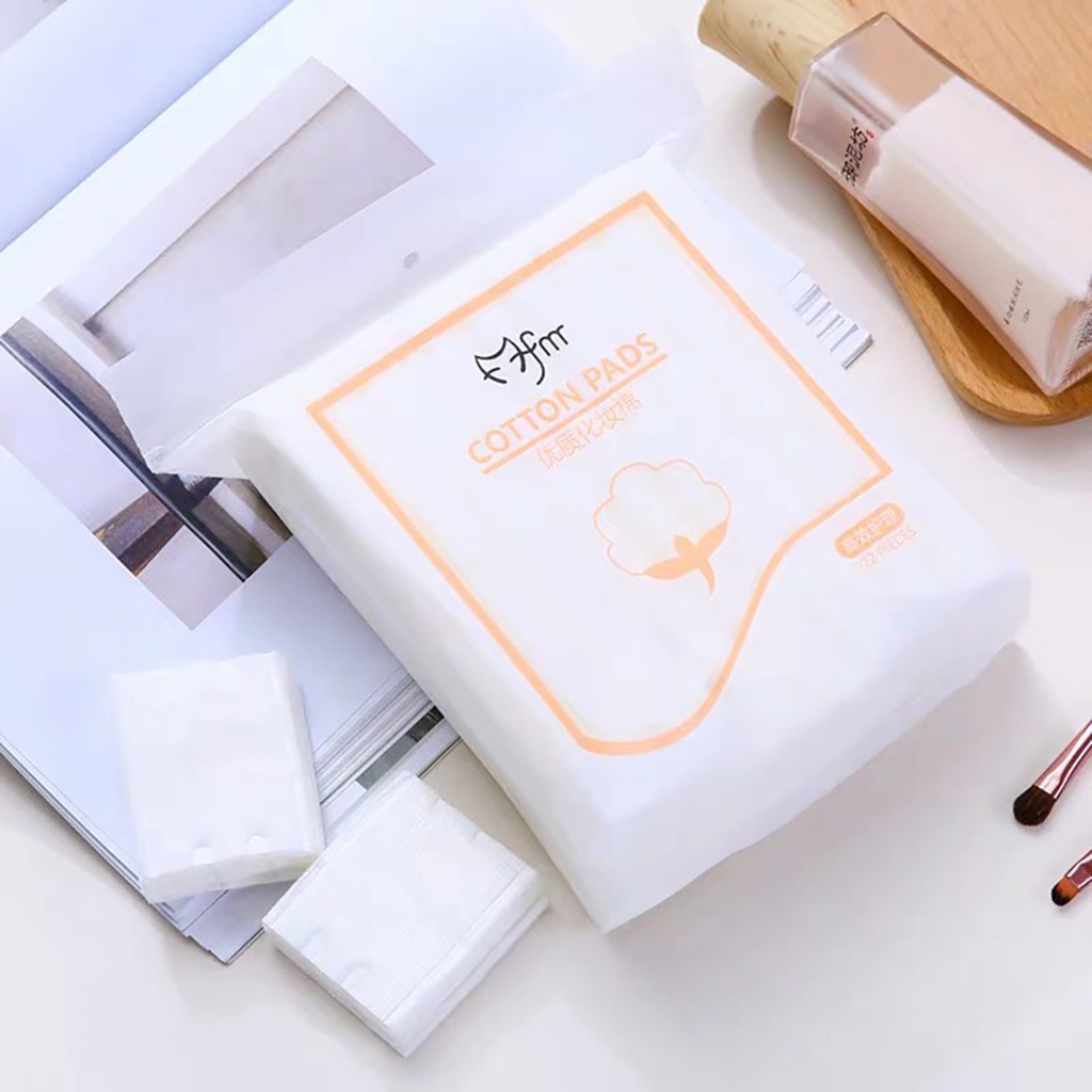 Bông Tẩy Trang 3 Lớp Cotton Pads 222 Miếng Hàng Nội Địa Chung Loại 1 Full Túi Zip
