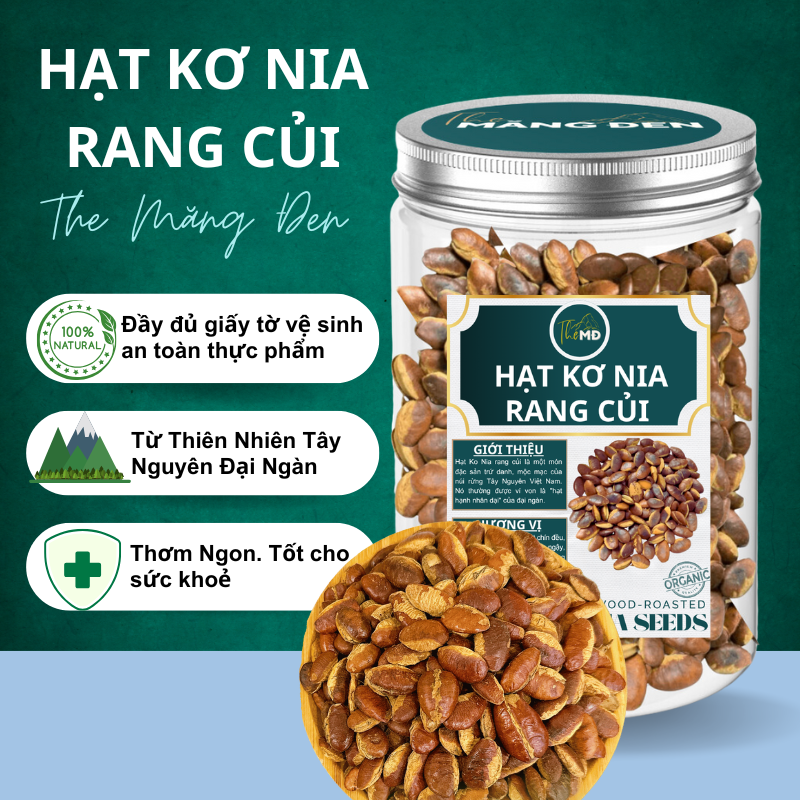 Hạt Kơ Nia Hạt Cầy Rang Củi Nguyên Vị Hộp 250g Thơm Bùi Béo Đặc Sản Tây Nguyên Đại Ngàn