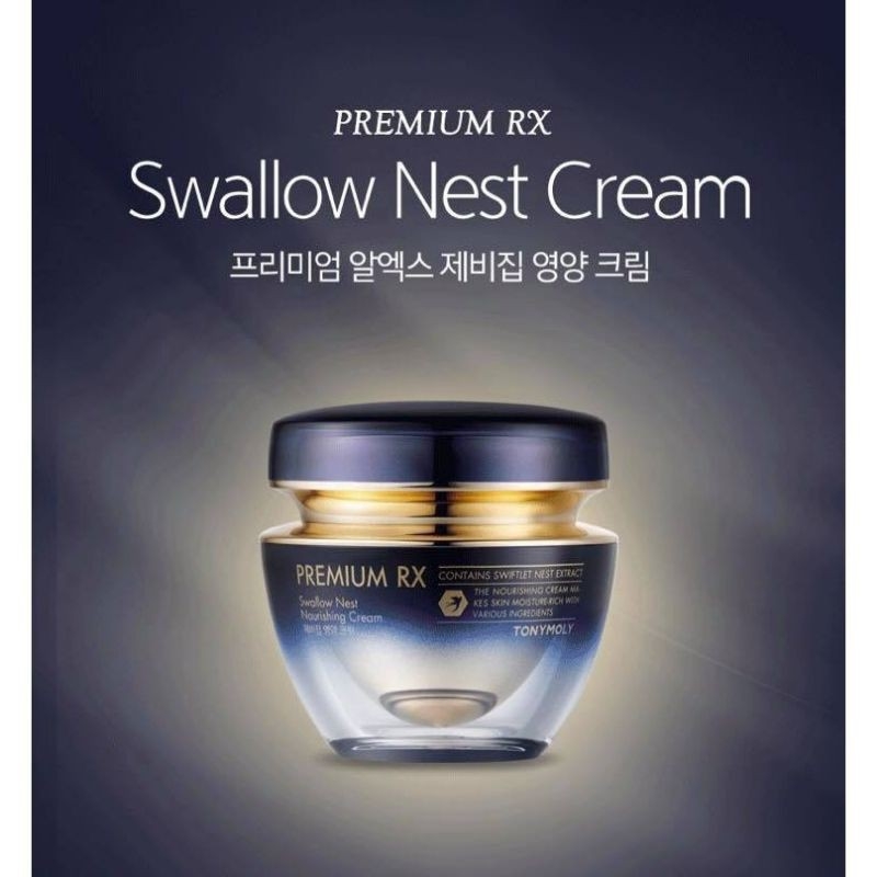 Kem Tổ Yến Vàng 24K Dưỡng Ẩm Sáng Da Chống Lão Hóa Cao Cấp Tonymoly Swallow Nest Premium Rx 45Ml