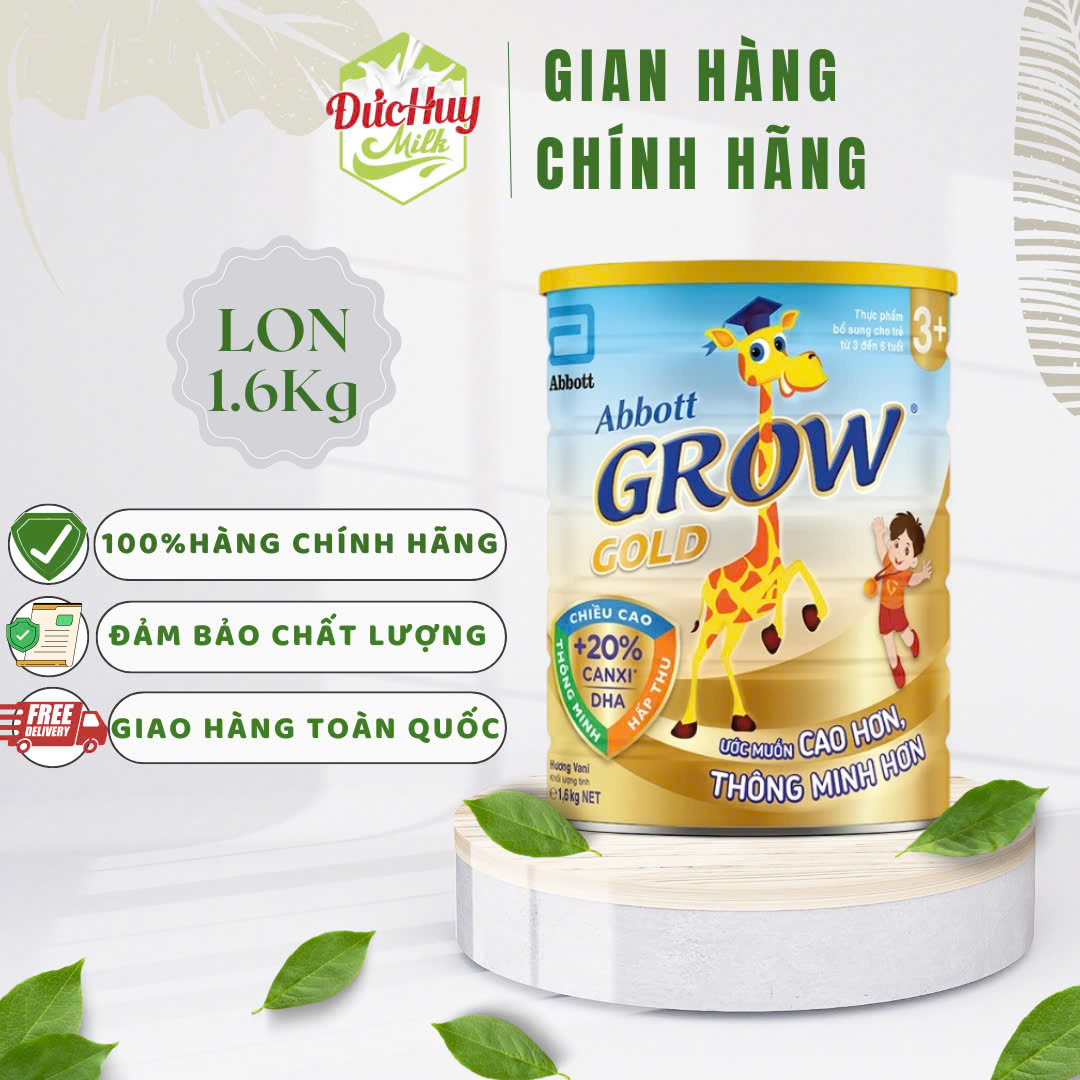 Sữa Abbott Grow Gold 3+ hương Vani 1.6kg(3-6 tuổi)