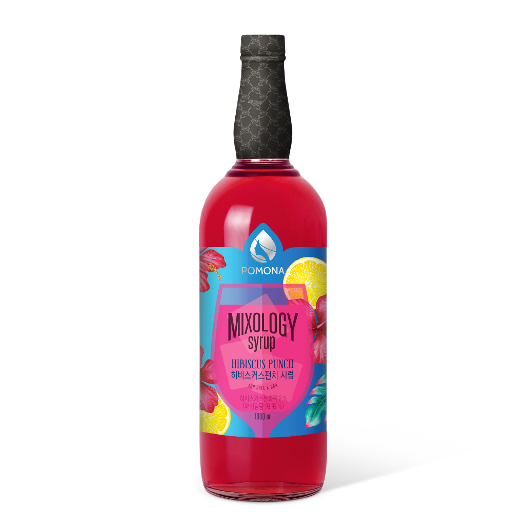 (Sỉ-Lẻ) 1000ml - Siro Hoa Bụp Giấm - Mixology Syrup Hibiscus Punch - Pomona - Nguyên Liệu Pha Chế Ca