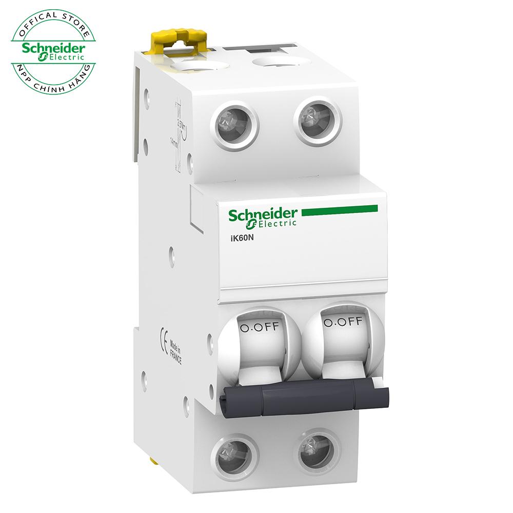 Cầu Dao Tự Động MCB - Aptomat/Át Cài - 2P - 220VAC dòng cắt 6kA Acti9 MCB Schneider A9K27206 A9K2721