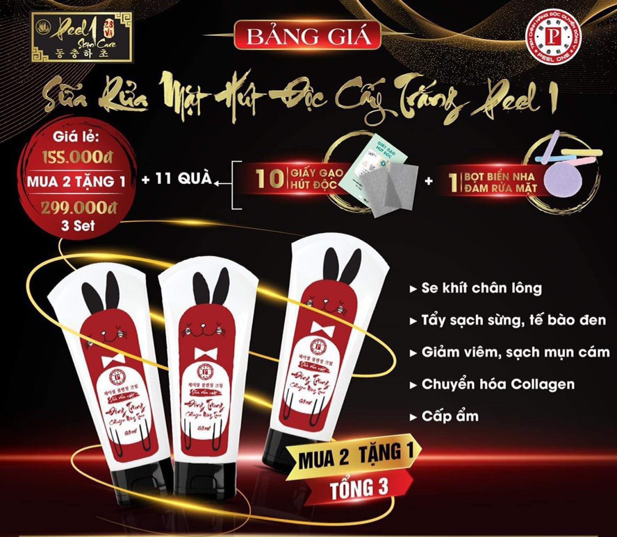 [Hcm]Sữa Rửa Mặt Peel One Collagen Hút Độc Cấy Trắng