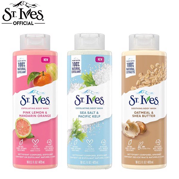 [Mã Cosmdui Giảm 8% Tối Đa 20K Đơn 150K] Sữa Tắm Dưỡng Da St.ives 400Ml & 473Ml