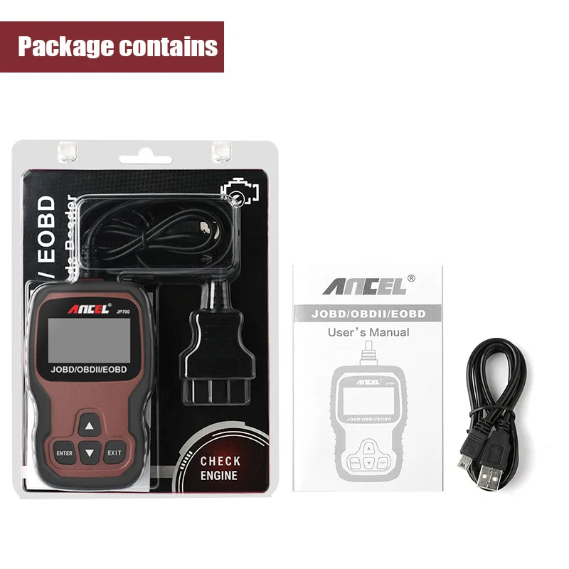 【24H Hanoi SHIPPING/COD】ANCEL JP700 obd2 tiếng việt JOBD/OBDII/EOBD Obd2 Scanner Car Scanner Odb2 Ca