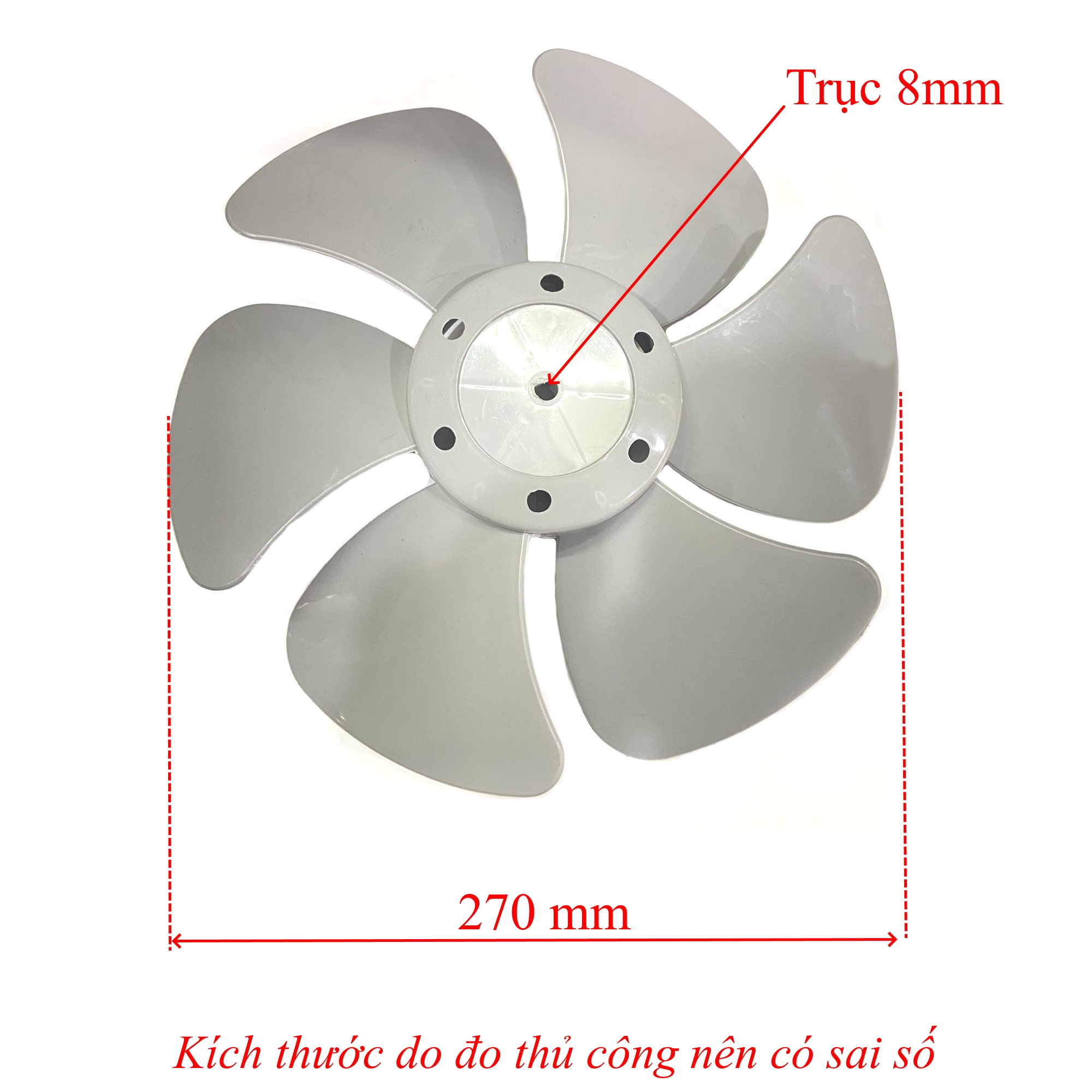 Cánh Quạt 6 Lá 270mm Cho Quạt Hộp Quạt Tản B3 Kiểu Tròn 300mm