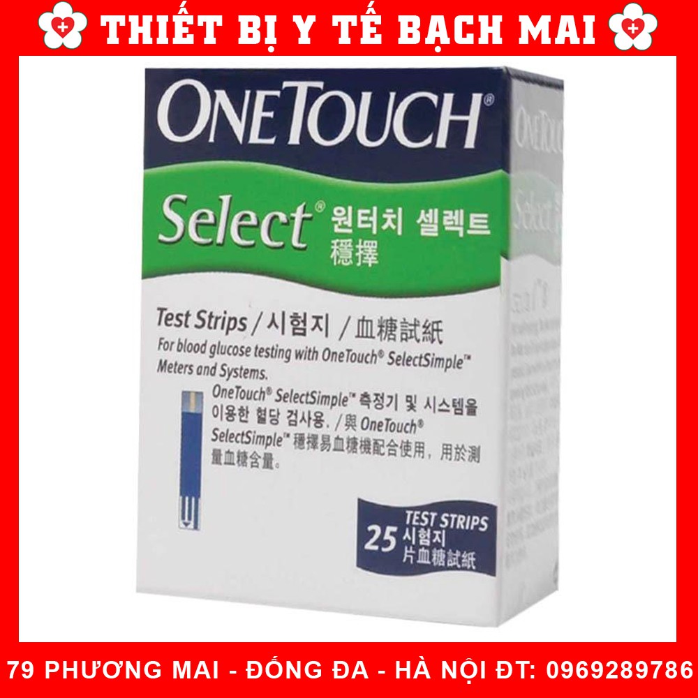 Que Thử Đường Huyết Onetouch Select [25 Que )