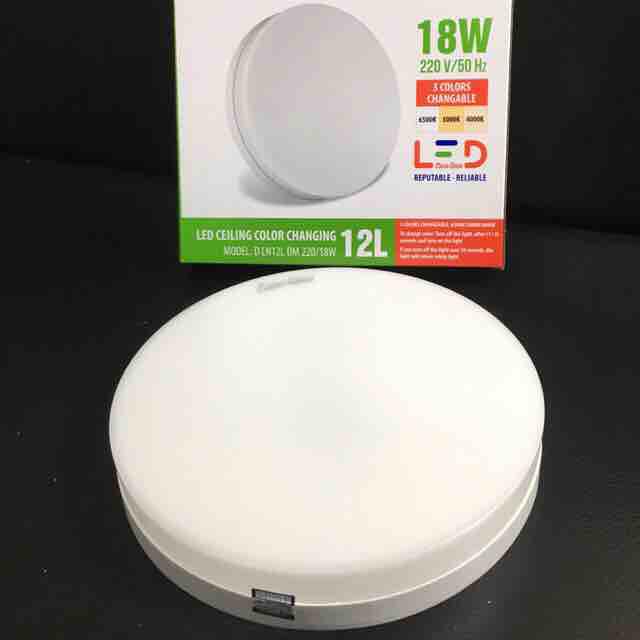 Đèn ốp trần tròn 18w đổi màu Rạng Đông Ø220mm
