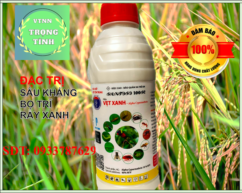 THUỐC DIỆT CÔN TRÙNG VẸT XANH CHAI 1 LÍT SANTOSO 100SC( giao ngẫu nhiên 1 trong 2 mẫu trên)