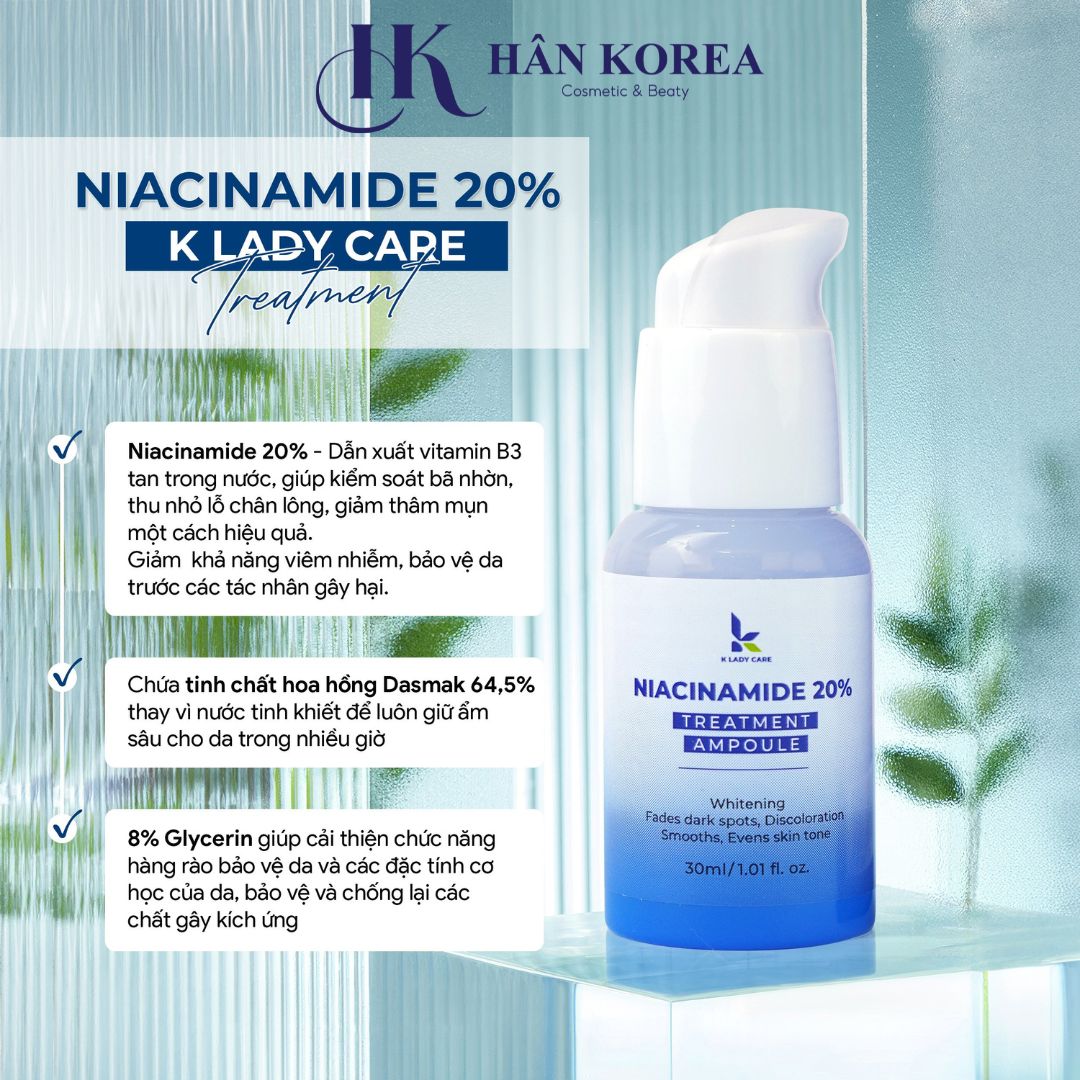 Ampoule B3 niacinamide 20% treatment K LADY CARE 30ml - HÂN KOREA