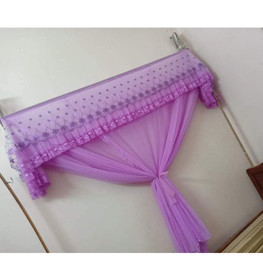 Mùng khung_màn khung xếp gọn trọn bộ tặng kèm nơ buộc + vít nở. khung inox cao cấp + màn tuyn lạnh h