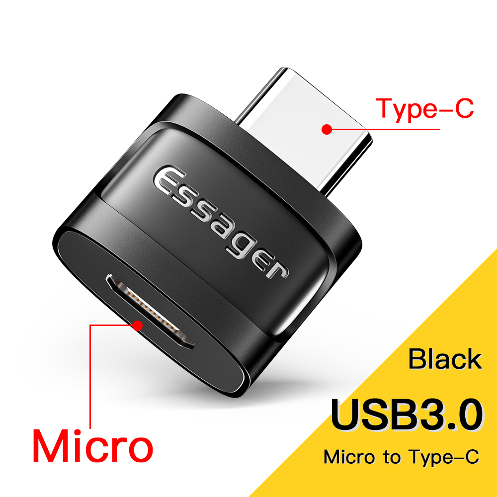（Đầu chuyển đổi ）Essager OTG Type C To USB Micro USB To Type C Adapter OTG USB To Type C Converter F