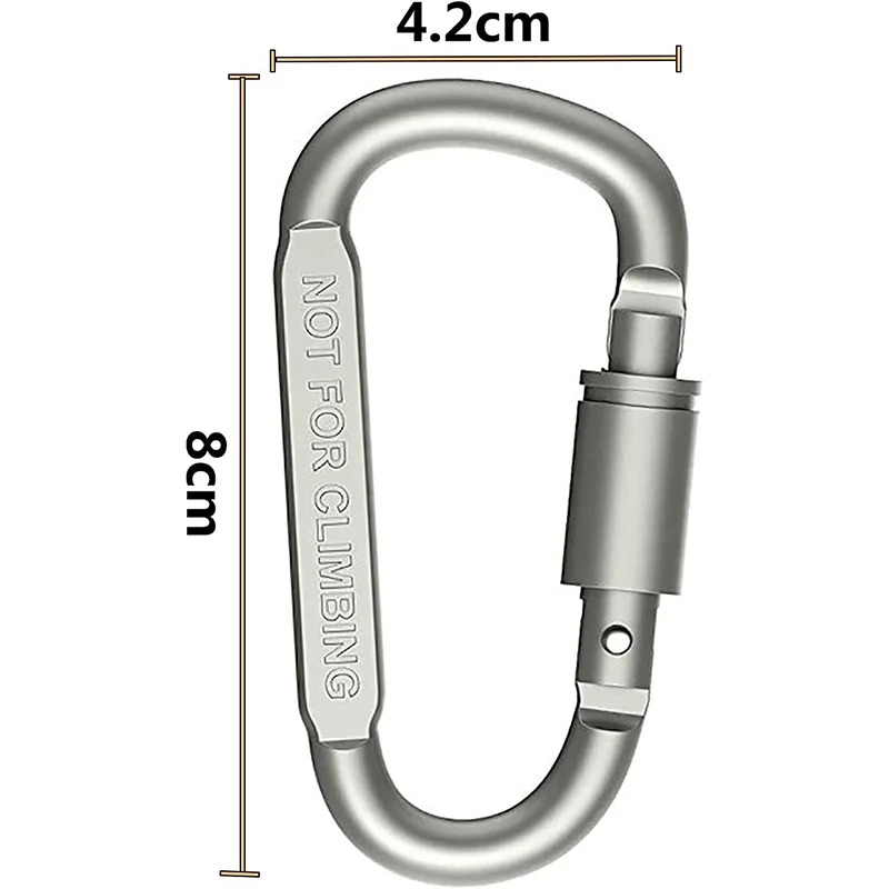 Móc Khoá Đa Năng Carabiner Hình Chữ D Nhôm Treo Đồ Phượt Leo Núi Chìa Khoá túi đồ