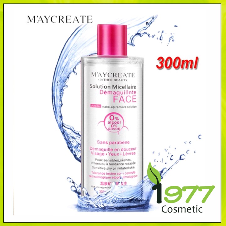 Nước Tẩy Trang Sạch Sâu Maycreate 300Ml Hàng Nội Địa Trung - 1977 Cosmetic Gúp Làn Da Luôn Sạch Thoáng Mịn Màng Và Ngăn Ngừa Mụn Xuất Hiện