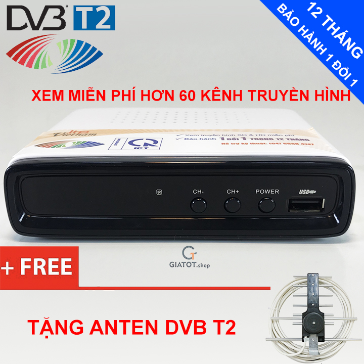 Đầu thu kỹ thuật số DVB T2 LTP 1506 1306 tặng Anten thông minh
