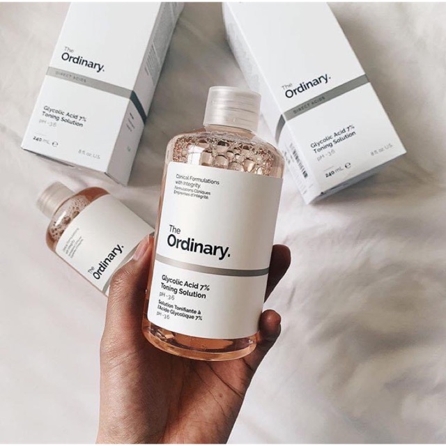 Toner làm sạch tẩy da chết hoá học The Ordinary Glycolic Acid 7% Toning Solution cấp ẩm tăng cường độ đàn hồi cho da giảm thiểu nếp nhăn
