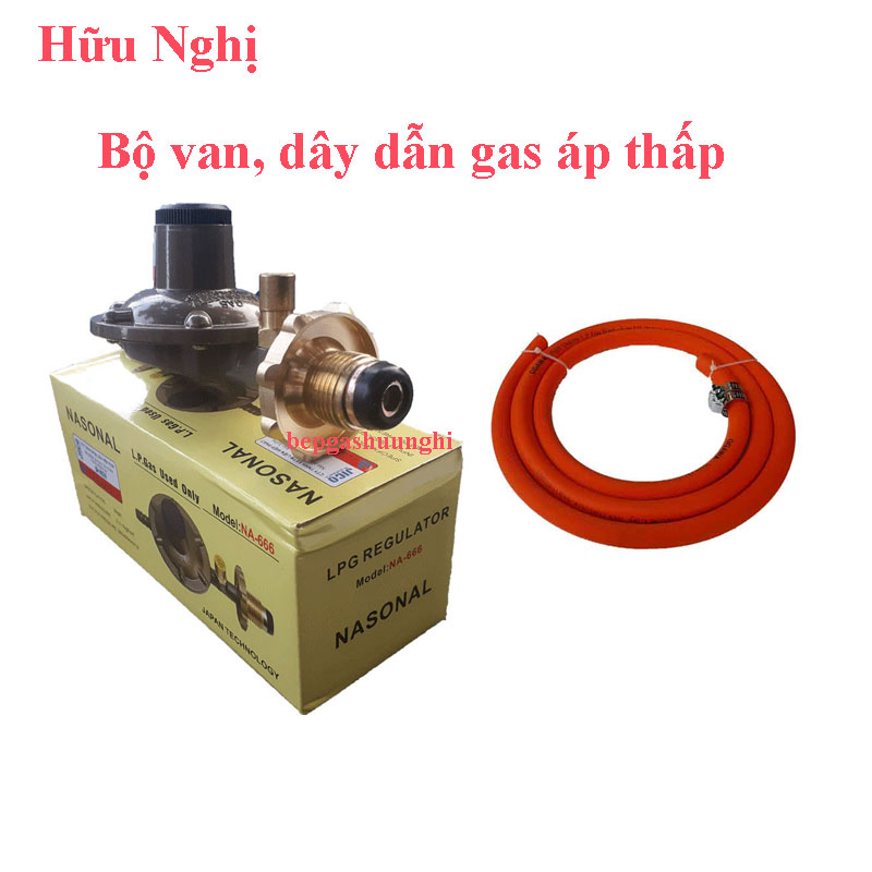 [HCM]Van gas tự động Nasonal NA-555 ngắt gas tự động + dây dẫn áp thấp
