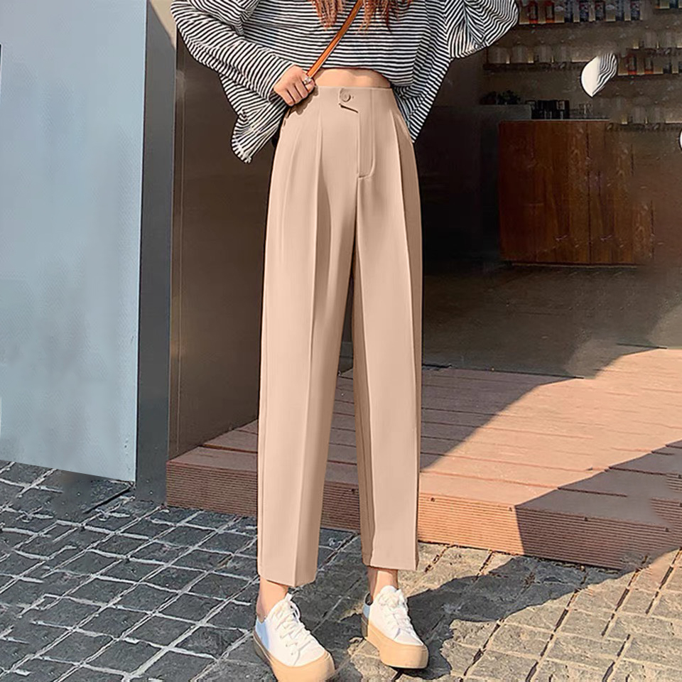 Quần tây baggy công sở nữ lưng cao thun sau siêu HOT HIT