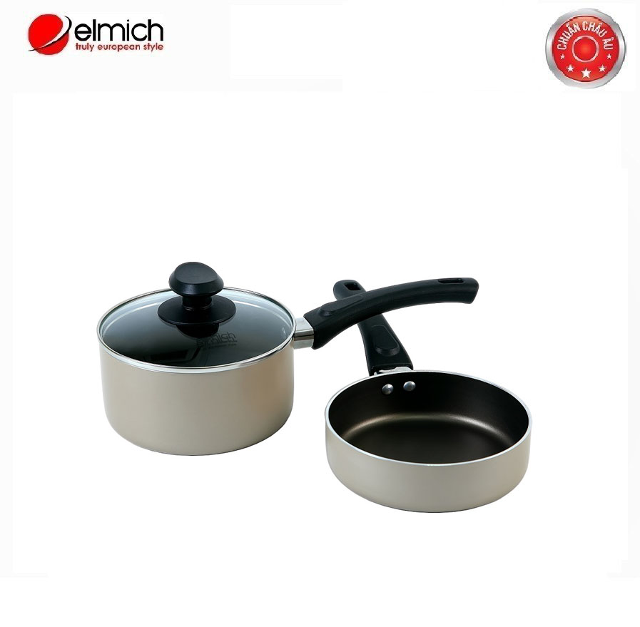 (Duy nhất 20h 04.05-07.05)Bộ nồi chảo chống dính Baby Elmich EL- 1167 size 16cm