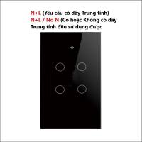Công Tắc Thông Minh TUYA Wifi / Zigbee 3.0 Hình Chữ Nhật / Vuông Cảm Ứng [Không cần dây Trung tính] Điều Khiển Qua App