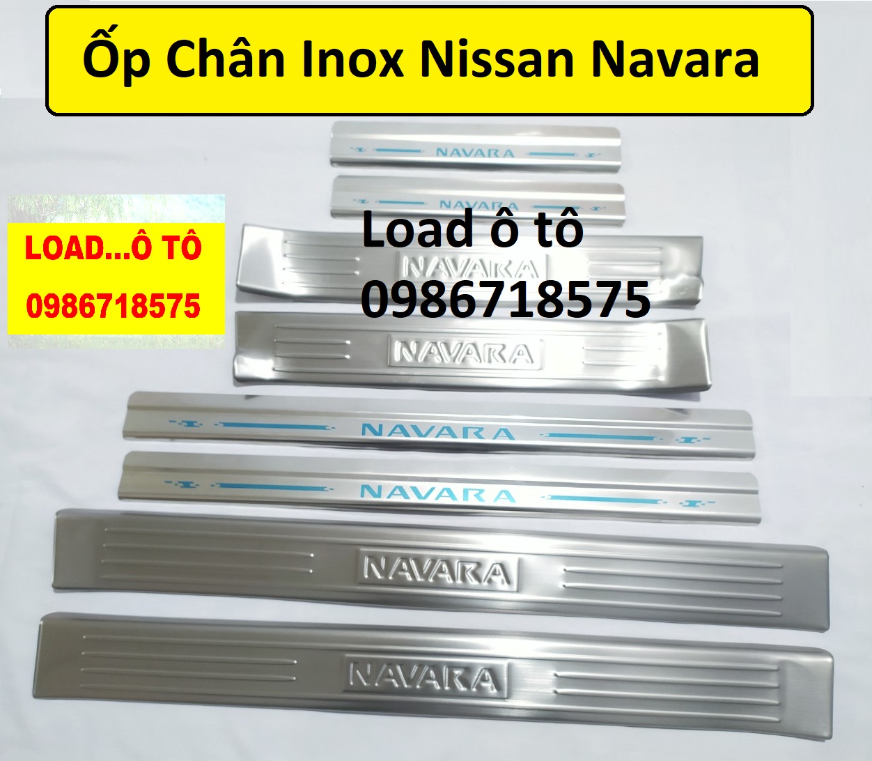 Ốp Bậc Cửa Nẹp Bước Chân Xe Nissan Navara 2018-2021 Hàng Inox Cao Cấp