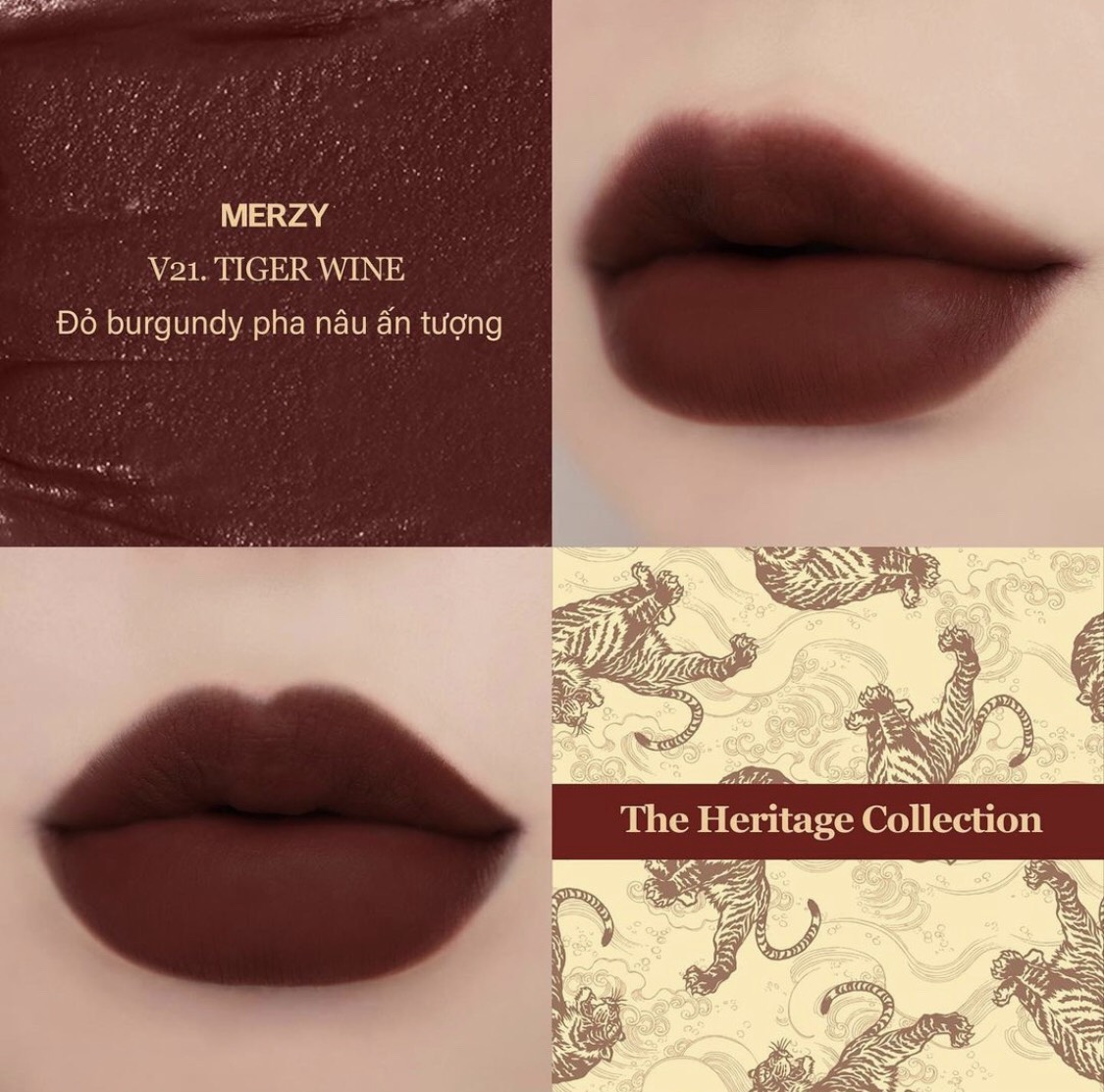 [Hcm]Son Merzy Vỏ Vàng - Velvet Tint Heritage - Phiên Bản Mới Màu Tây Cực Kỳ