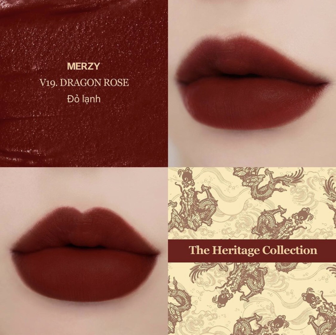 [HCM]Son Merzy vỏ vàng - Velvet Tint Heritage - Phiên bản mới màu tây cực kỳ