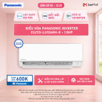 [Sẵn hàng miền Bắc] Máy lạnh/ Điều hòa Panasonic Inverter CU/CS-LU12AKH-8 - 1.5HP - Một chiều - Eco AI - Lọc sạch không khí NanoeX - Wifi