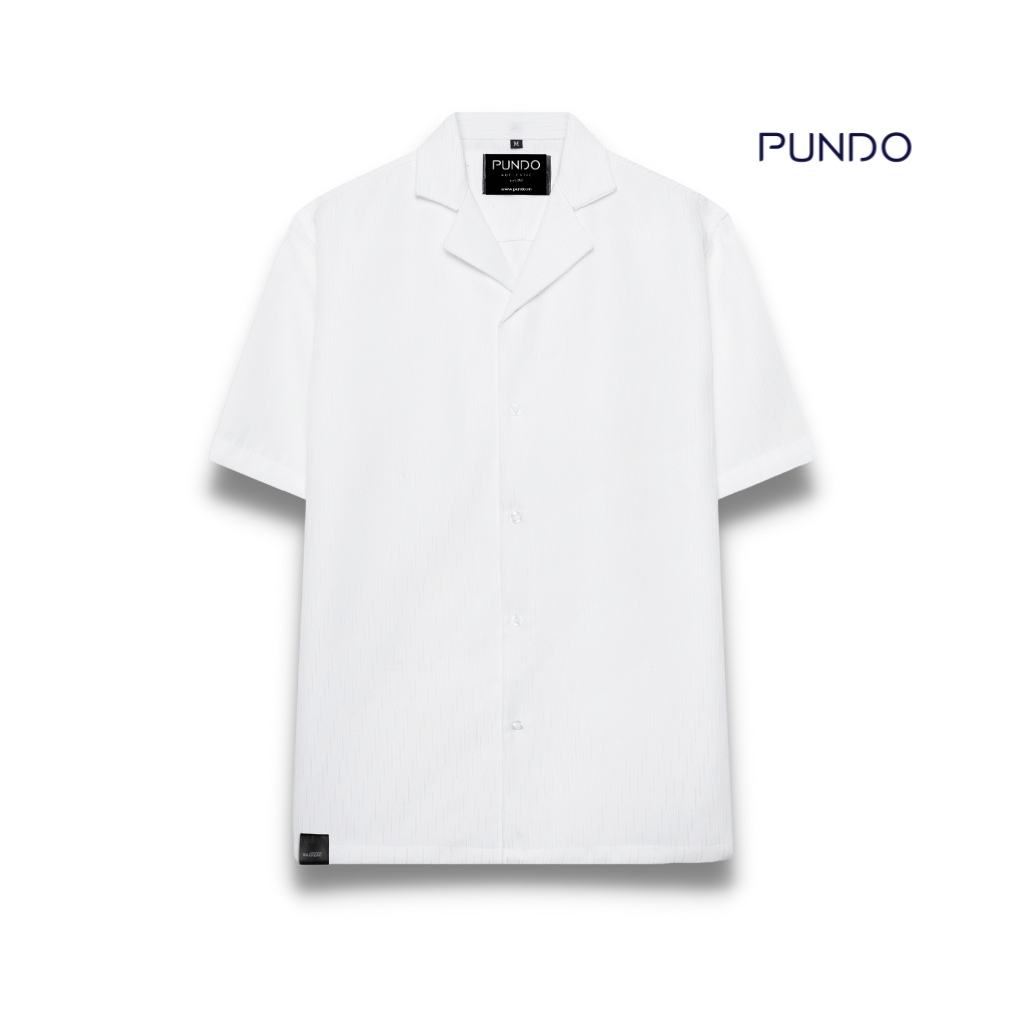 Sơ mi nam tay ngắn cổ vest form đẹp sang trọng dễ phối đồ PUNDO ASMPD66