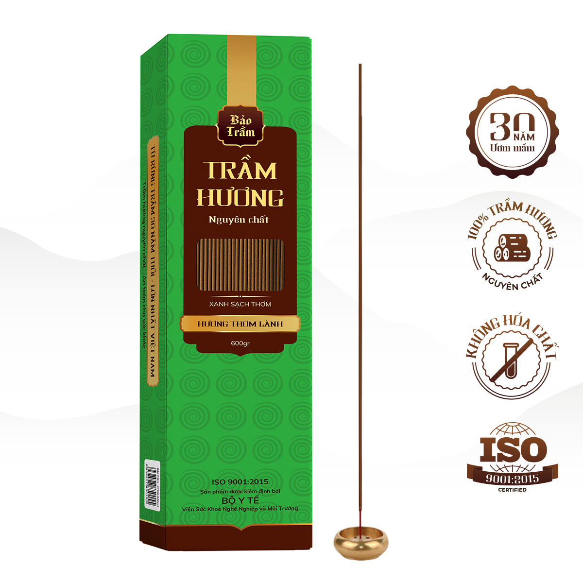Nhang Trầm Phổ Thông Tự Nhiên – Hộp Xanh Lá | Bảo Trầm – Thích Hợp Thắp Hằng Ngày