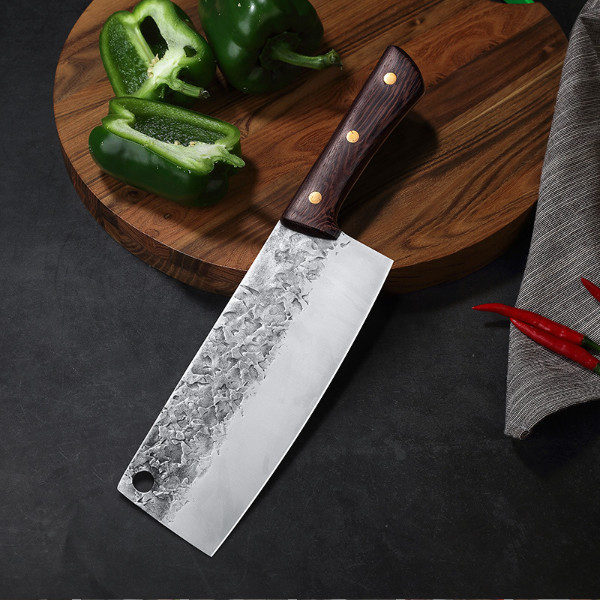 Bộ dao nhật bản hàng bãi  Akatsuki chặt xương thái rau thịt - Dao vân búa chuyên dụng cho nhà bếp - Dao gia dụng Dao cắt bằng tay -Dao cắt thịt kiểu cũ Đầu bếp đầu bếp Cắt xương đặc biệt
