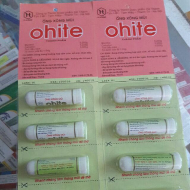 Ống Hít Mũi Ohite Hỗ Trợ Cảm Cúm